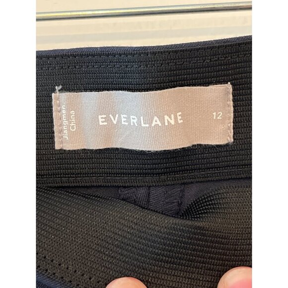 Everlane Side Zip Work Pant Navy High Rise Ankle Skinny Seamed Back Trouser‎ 12 - Picture 4 of 10